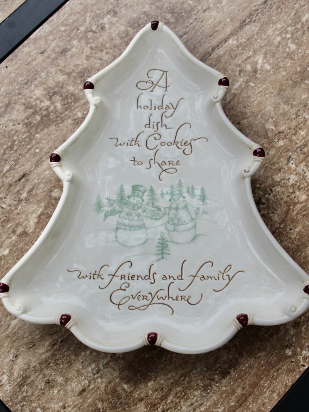Vintage Christmas platter